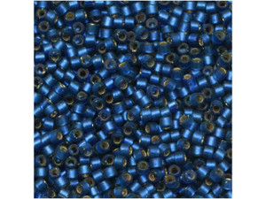 Miyuki 11/0 Trans Silver Lined Semi-Matte Sapphire Blue Delica Seed Beads 2.5-Inch Tube Miyuki 11/0 Trans Silver Lined Semi-Matte Sapphire Blue Delica Seed Beads 2.5-Inch Tube