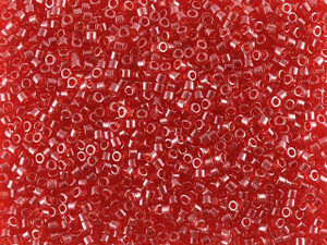 Miyuki 11/0 Delica Bead Transparent Pearl Strawberry 2.5-Inch Tube
