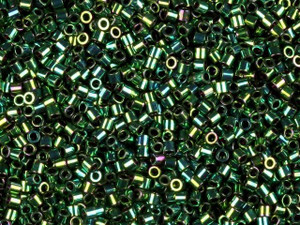 Miyuki 15/0 Iris Green/Teal Delica Seed Beads 2.5-Inch Tube Miyuki 15/0 Iris Green/Teal Delica Seed Beads 2.5-Inch Tube