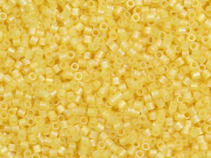 Miyuki 15/0 Trans Matte AB Lemon Delica Seed Beads 2.5-Inch Tube Miyuki 15/0 Trans Matte AB Lemon Delica Seed Beads 2.5-Inch Tube