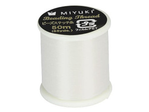 The Beadsmith 100% Silk Beading Thread, Size FF, 115 Yards, 1 Spool, White