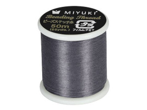 Miyuki Nylon Beading Thread B, Silver (50 meter spool)