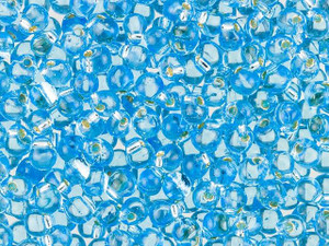Tiny Miyuki Drop Seed Bead Silver Lined Capri Blue #25
