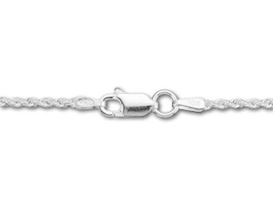16-Inch Sterling Silver 1.75mm Solid Rope Chain Necklace 16-Inch Sterling Silver 1.75mm Solid Rope Chain Necklace