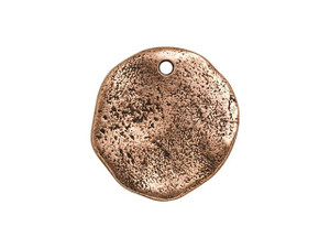 Nunn Design Antique Copper-Plated Pewter Large Organic Circle Tag Charm Nunn Design Antique Copper-Plated Pewter Large Organic Circle Tag Charm