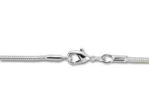 16-Inch 1.5mm Silver-Plated Brass Snake Chain Necklace 16-Inch 1.5mm Silver-Plated Brass Snake Chain Necklace