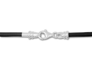3mm Black Satin Cord Necklace - 16 inch