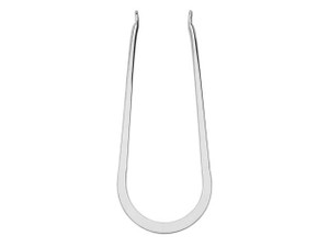 Nunn Design Silver-Plated Brass Long Open Horseshoe Wire Frame Pendant Nunn Design Silver-Plated Brass Long Open Horseshoe Wire Frame Pendant