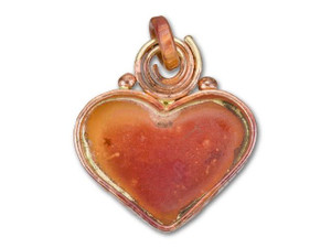 Patricia Healey Copper Heart Bezel Pendant Patricia Healey Copper Heart Bezel Pendant
