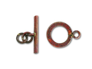 Hook Clasp With Loop Hammered Design Antitarnish Brass