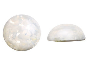 Preciosa Czech Glass White Opal Round Cabochon Preciosa Czech Glass White Opal Round Cabochon