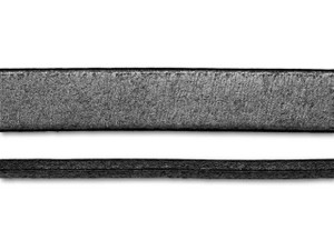 Regaliz 10mm Metallic Gunmetal Flat Leather by the Inch Regaliz 10mm Metallic Gunmetal Flat Leather by the Inch