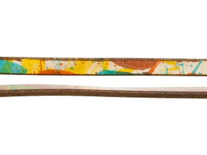 Regaliz 5mm Multi-Colored Ornate Printed Flat Leather by the Inch Regaliz 5mm Multi-Colored Ornate Printed Flat Leather by the Inch