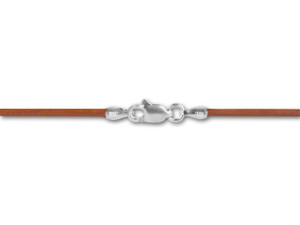 18-Inch 1.5mm Leather Necklace - Sienna with Sterling Silver Clasp 18-Inch 1.5mm Leather Necklace - Sienna with Sterling Silver Clasp