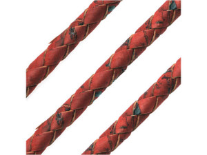 Regaliz Red Hollow Braided Cork Cord by the Inch Regaliz Red Hollow Braided Cork Cord by the Inch