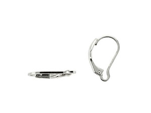 Rhodium-Plated Brass Interchangeable Leverback Earring (1 Pair) Rhodium-Plated Brass Interchangeable Leverback Earring (1 Pair)