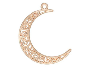 Rose Gold-Plated Filigree Moon Pendant Rose Gold-Plated Filigree Moon Pendant