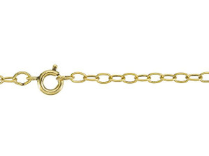 18-Inch Antique Gold-Plated Brass Medium Cable Chain Necklace with Spring Ring 18-Inch Antique Gold-Plated Brass Medium Cable Chain Necklace with Spring Ring
