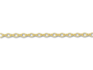 Satin Hamilton Gold-Plated 1+1 Infinity Link Chain by the Foot Satin Hamilton Gold-Plated 1+1 Infinity Link Chain by the Foot