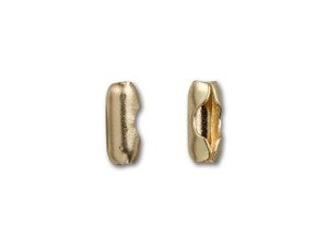 Satin Hamilton Gold-Plated Brass Ball Chain Connector for 1mm and 1.5mm Chain Satin Hamilton Gold-Plated Brass Ball Chain Connector for 1mm and 1.5mm Chain