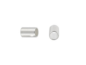 Silver-Plated 2 x 3mm Crimp Tube Silver-Plated 2 x 3mm Crimp Tube