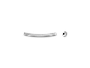 Silver-Plated 20mm Curved Tube Bead Silver-Plated 20mm Curved Tube Bead