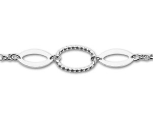 Silver-Plated 3 Oval Links Rollo Chain by the Foot Silver-Plated 3 Oval Links Rollo Chain by the Foot
