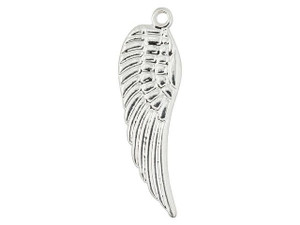 Silver-Plated Angel Wing Charm Silver-Plated Angel Wing Charm