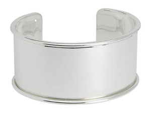 Silver-Plated Brass Bracelet Base for Seed Beads/30mm Flat Cord Silver-Plated Brass Bracelet Base for Seed Beads/30mm Flat Cord