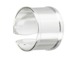 Silver-Plated Brass Ring Base for Seed Beads/10mm Flat Cord Silver-Plated Brass Ring Base for Seed Beads/10mm Flat Cord