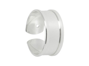 Silver-Plated Brass Ring Base for Seed Beads/5mm Flat Cord Silver-Plated Brass Ring Base for Seed Beads/5mm Flat Cord