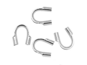 Dreambell 10pcs .925 Sterling Silver Wire Guards - Stringing Thimble Protectors With 0.045" Hole
