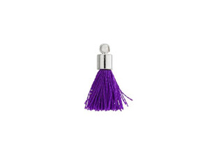 Small Purple Tassel with Silver Cap Small Purple Tassel with Silver Cap
