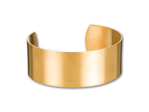 1-Inch Brass Flat Bracelet Cuff 1-Inch Brass Flat Bracelet Cuff