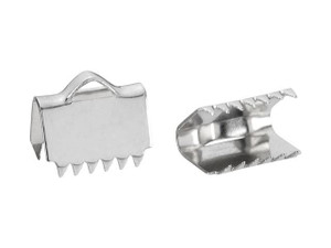 Stainless Steel 10mm Ribbon Clasp End Stainless Steel 10mm Ribbon Clasp End
