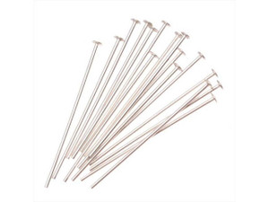 1-inch Head Pin, 22 Gauge (Sterling Silver)