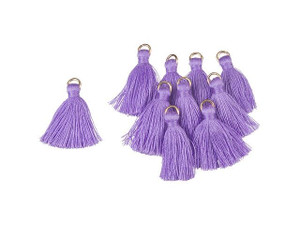 1-Inch Purple Tassel with Gold Ring (10pc pack) 1-Inch Purple Tassel with Gold Ring (10pc pack)