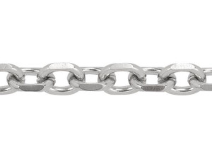 Stainless Steel Cable Chain with Diamond Cut Links by the Foot Stainless Steel Cable Chain with Diamond Cut Links by the Foot
