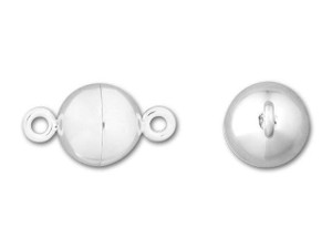 Sterling Silver 10mm Magnetic Bead Clasp Sterling Silver 10mm Magnetic Bead Clasp