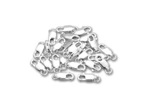 12mm Lobster Claw Clasp with Ring, Sterling Silver (10 Piece