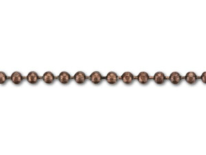 1mm Antique Copper-Plated Brass Diamond Cut Ball Chain by the Foot 1mm Antique Copper-Plated Brass Diamond Cut Ball Chain by the Foot