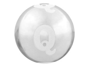Sterling Silver 12mm Alphabet Bead - Q Sterling Silver 12mm Alphabet Bead - Q