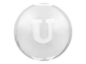 Sterling Silver 12mm Alphabet Bead - U Sterling Silver 12mm Alphabet Bead - U
