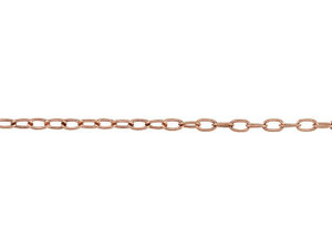 1mm Antique Copper-Plated Brass Elegant Elongated Cable Chain by the Foot 1mm Antique Copper-Plated Brass Elegant Elongated Cable Chain by the Foot