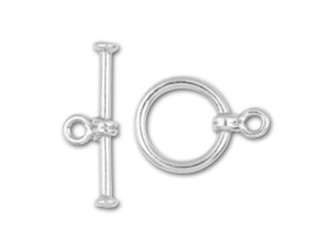 Sterling Silver 13mm Round Toggle Clasp Sterling Silver 13mm Round Toggle Clasp