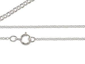 Sterling Silver 18-Inch Fine Cable Chain Necklace with Clasp Sterling Silver 18-Inch Fine Cable Chain Necklace with Clasp