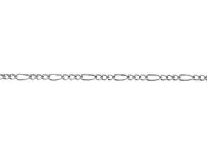 1mm Antique Silver-Plated Brass Petite Figaro Chain by the Foot 1mm Antique Silver-Plated Brass Petite Figaro Chain by the Foot
