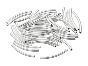 Artbeads Sterling Silver 2 x 25mm Curved Tube Bead Pro Pack (50 Pcs) Artbeads Sterling Silver 2 x 25mm Curved Tube Bead Pro Pack (50 Pcs)