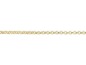 1mm Gold-Plated Brass Delicate Rolo Chain by the Foot 1mm Gold-Plated Brass Delicate Rolo Chain by the Foot