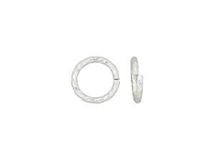 Sterling Silver 20 Gauge 4mm Sparkle Open Jump Ring Sterling Silver 20 Gauge 4mm Sparkle Open Jump Ring